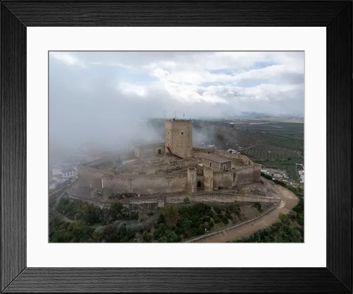 Framed Print : aerial drone view of the castle of Alcaudete in the province of Jaén, Spain Framed Print : aerial drone view of the castle of Alcaudete in the province of Jaén, Spain