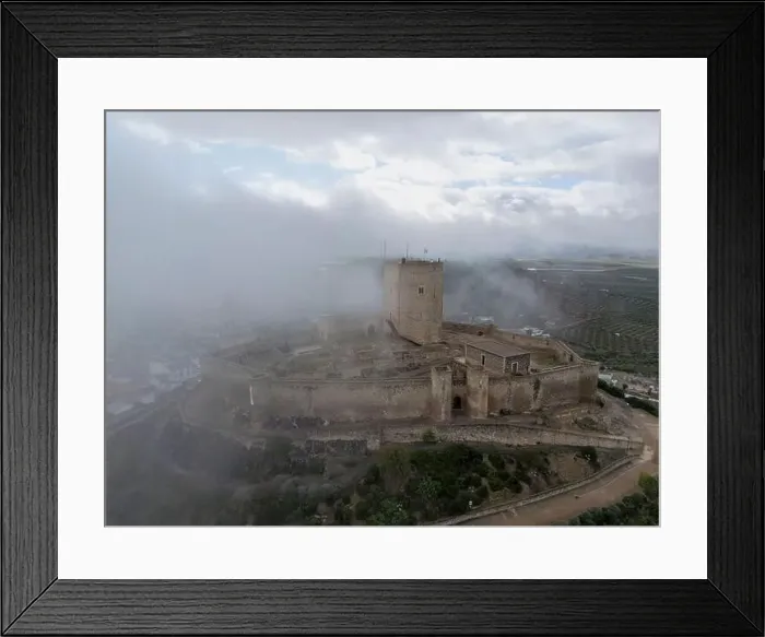 Framed Print : aerial drone view of the castle of Alcaudete in the province of Jaén, Spain Framed Print : aerial drone view of the castle of Alcaudete in the province of Jaén, Spain