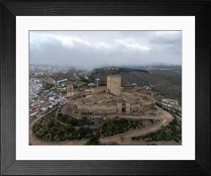Framed Print : aerial drone view of the castle of Alcaudete in the province of Jaén, Spain Framed Print : aerial drone view of the castle of Alcaudete in the province of Jaén, Spain