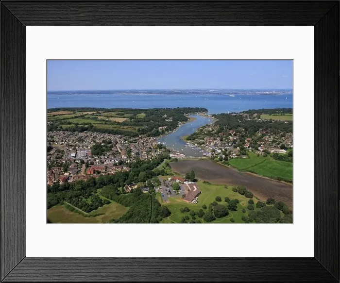 Framed Print : Aerial view of Fishbourne and the town of Wootton Bridge overlooking Wootton Creek on the Isle of Wight Framed Print : Aerial view of Fishbourne and the town of Wootton Bridge overlooking Wootton Creek on the Isle of Wight