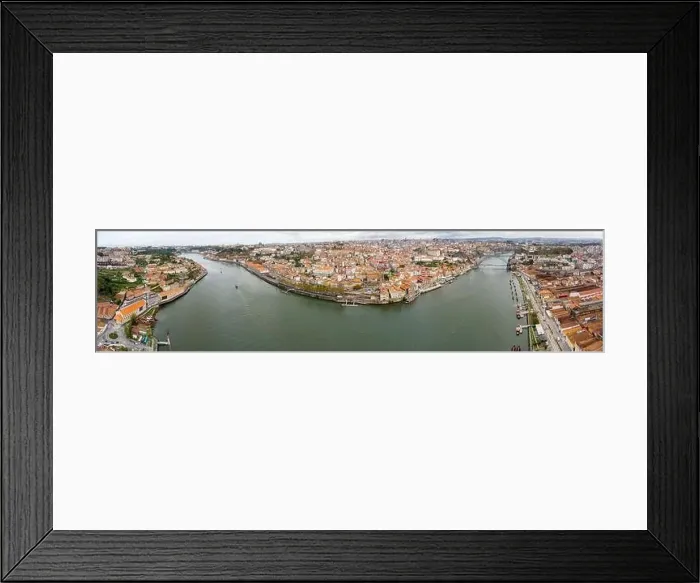 Framed Print : Panoramic aerial view of Porto city Framed Print : Panoramic aerial view of Porto city