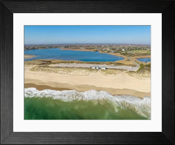 Framed Print : aerial view of sagg main beach Framed Print : aerial view of sagg main beach