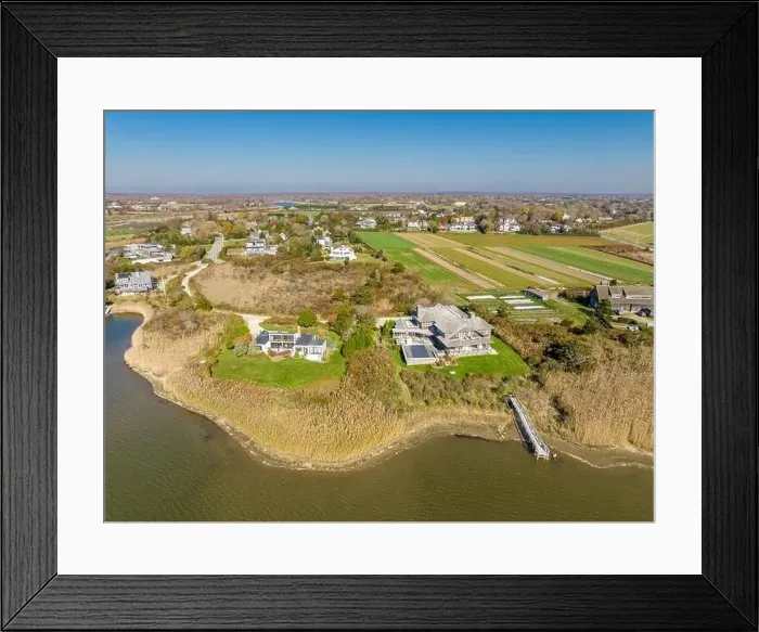 Framed Print : waterfront homes in sagaponack Framed Print : waterfront homes in sagaponack