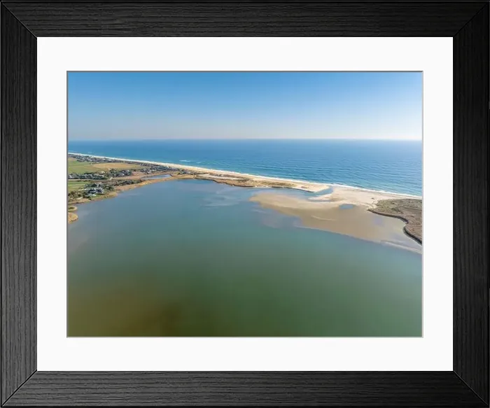 Framed Print : aerial view of the cut at sagg main beach Framed Print : aerial view of the cut at sagg main beach