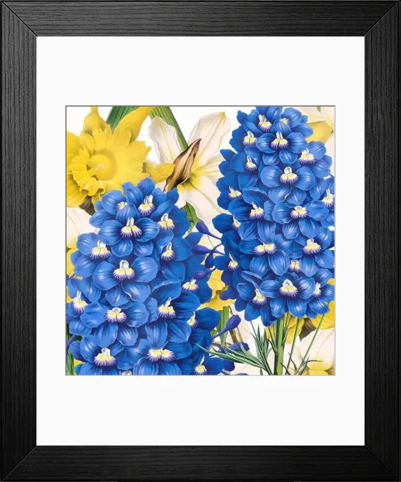 Framed Print : Digital floral watercolor vibes on textured white Framed Print : Digital floral watercolor vibes on textured white
