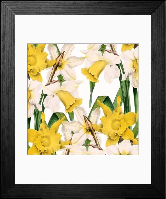 Framed Print : Digital floral watercolor vibes on textured white Framed Print : Digital floral watercolor vibes on textured white