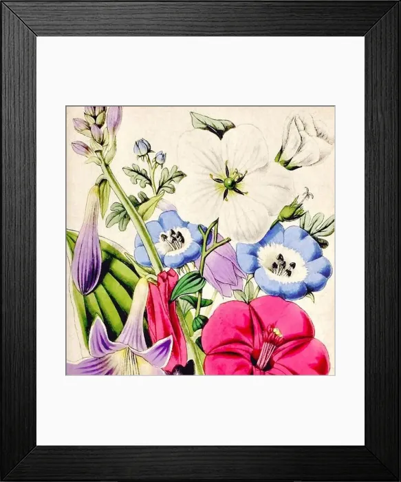 Framed Print : Digital floral watercolor vibes on textured beige Framed Print : Digital floral watercolor vibes on textured beige
