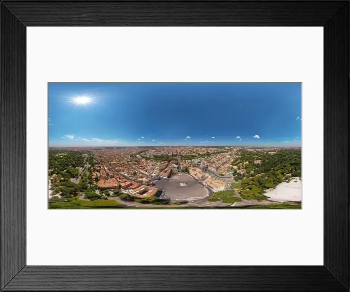 Framed Print : Rome cityscape aerial panorama of many buildings with orange roofs from above. Beautiful Italy city landscape Framed Print : Rome cityscape aerial panorama of many buildings with orange roofs from above. Beautiful Italy city landscape
