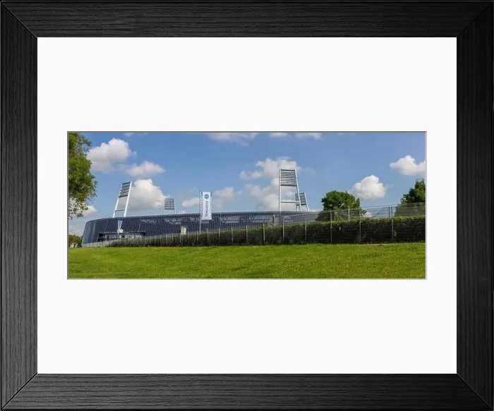 Framed Print : Bremen, Germany - August 22th 2023 Home arena of Werder Bremen in the Bundesliga