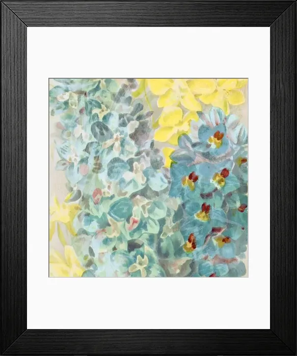 Framed Print : Square floral design, digitally painted in oil Framed Print : Square floral design, digitally painted in oil