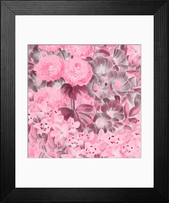 Framed Print : Pink-toned square floral art, digitally created Framed Print : Pink-toned square floral art, digitally created