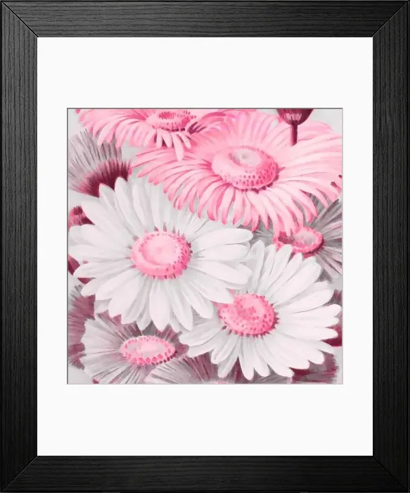 Framed Print : Pink-toned square floral art, digitally created Framed Print : Pink-toned square floral art, digitally created