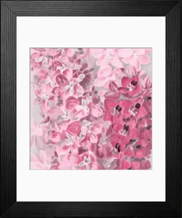 Framed Print : Pink-toned square floral art, digitally created Framed Print : Pink-toned square floral art, digitally created