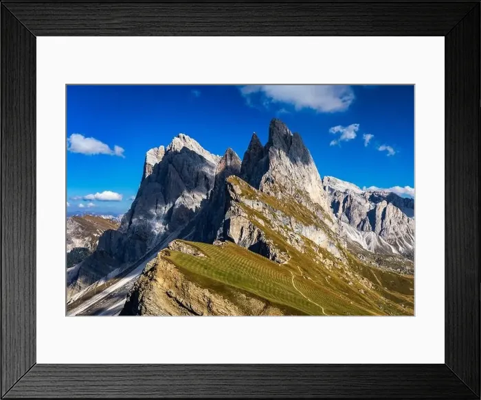 Framed Print : View on Seceda peak. Trentino Alto Adige Framed Print : View on Seceda peak. Trentino Alto Adige