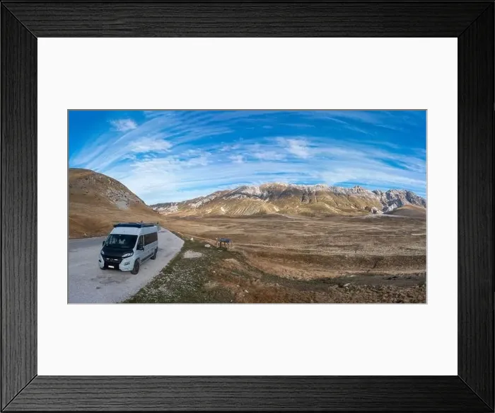 Framed Print : drone panorama landscape of Little Tibet in the Gran Sasso Framed Print : drone panorama landscape of Little Tibet in the Gran Sasso