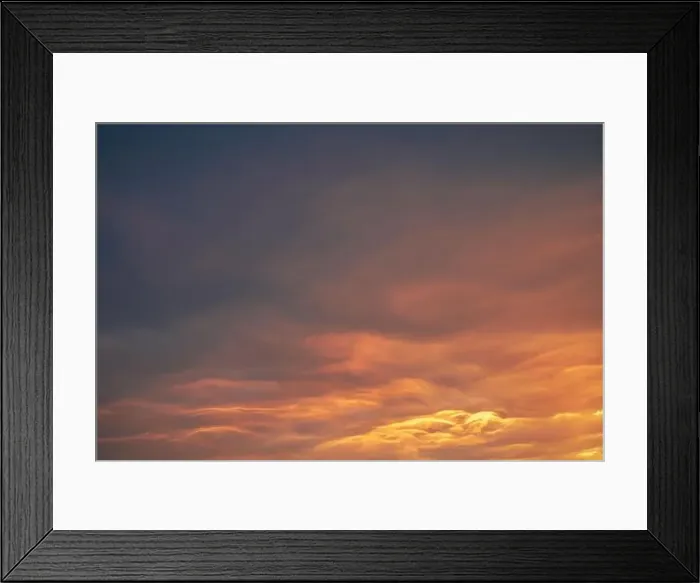 Framed Print : beautiful orange dramatic clouds at sunset Framed Print : beautiful orange dramatic clouds at sunset
