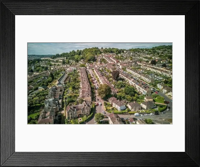 Framed Print : Aerial drone view over Eastbourne Avenue, in the Fairfield Park area of Bath UK. (August 11, 2023) Framed Print : Aerial drone view over Eastbourne Avenue, in the Fairfield Park area of Bath UK. (August 11, 2023)