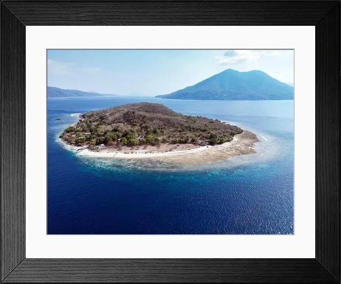 Framed Print : Indonesia Alor - Drone view Nuhakepa Island coast line Framed Print : Indonesia Alor - Drone view Nuhakepa Island coast line
