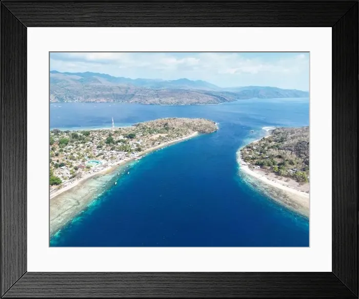 Framed Print : Indonesia Alor - Drone view Nuhakepa Island coast line Framed Print : Indonesia Alor - Drone view Nuhakepa Island coast line