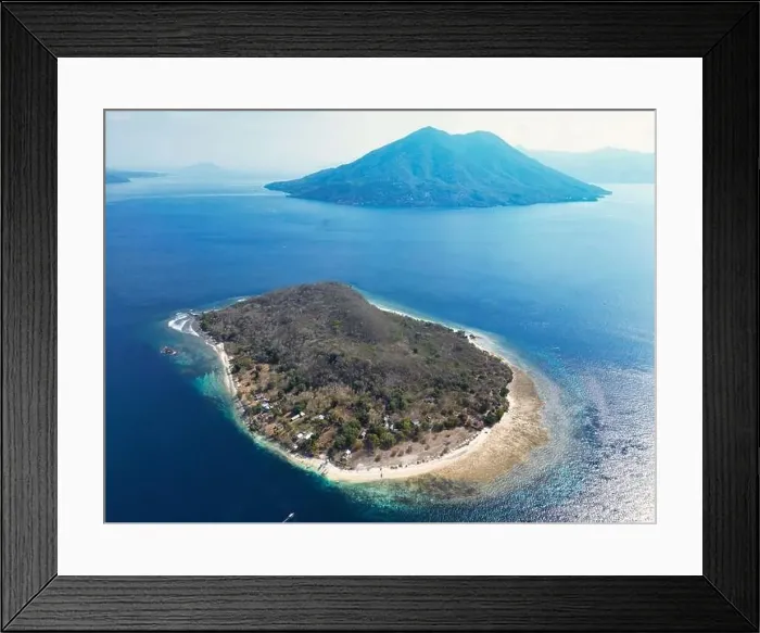 Framed Print : Indonesia Alor - Drone view Nuhakepa Island coast line Framed Print : Indonesia Alor - Drone view Nuhakepa Island coast line