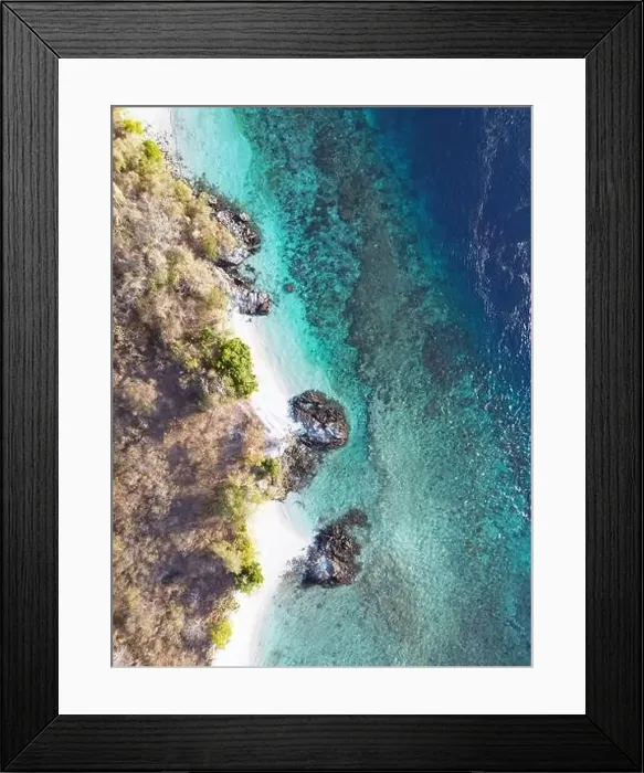 Framed Print : Indonesia Alor - Drone view Nuhakepa Island coast line Framed Print : Indonesia Alor - Drone view Nuhakepa Island coast line