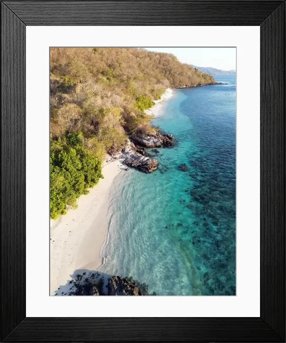 Framed Print : Indonesia Alor - Drone view Nuhakepa Island coast line