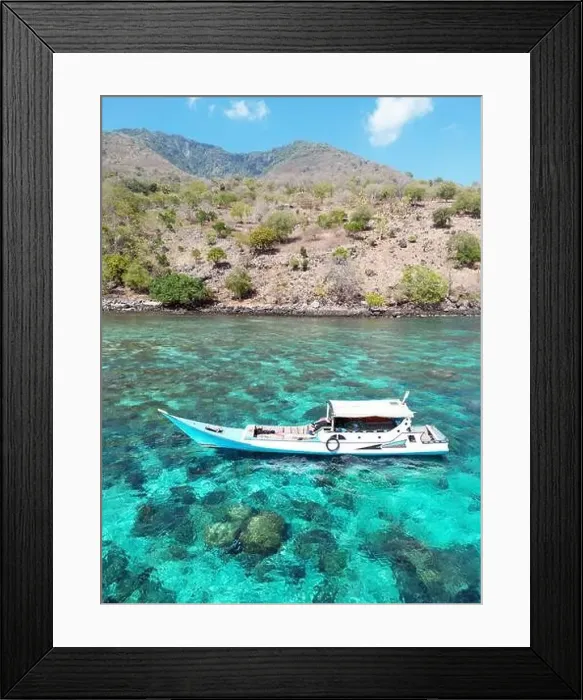Framed Print : Indonesia Alor - Drone view Pura Island coast line Framed Print : Indonesia Alor - Drone view Pura Island coast line