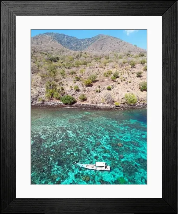 Framed Print : Indonesia Alor - Drone view Pura Island coast line Framed Print : Indonesia Alor - Drone view Pura Island coast line