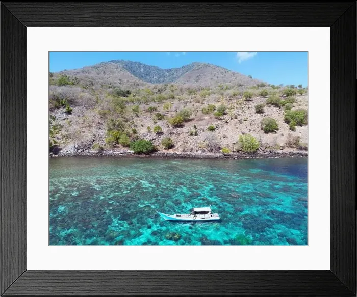 Framed Print : Indonesia Alor - Drone view Pura Island coast line Framed Print : Indonesia Alor - Drone view Pura Island coast line