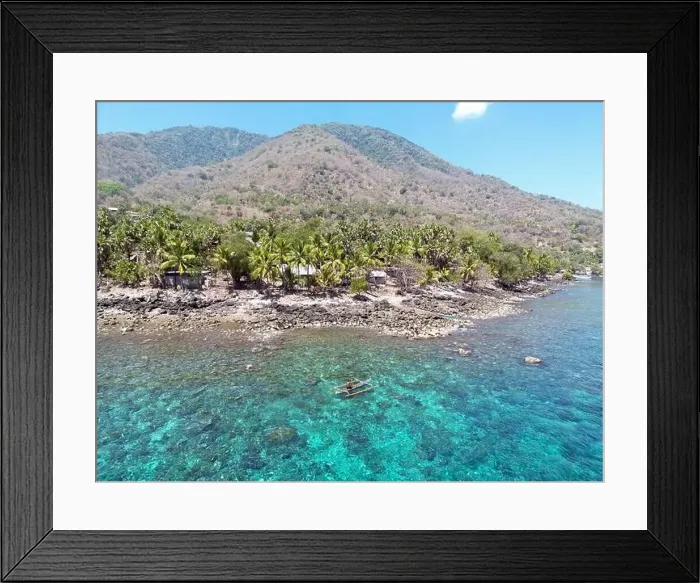 Framed Print : Indonesia Alor - Drone view Pura Island coast line Framed Print : Indonesia Alor - Drone view Pura Island coast line