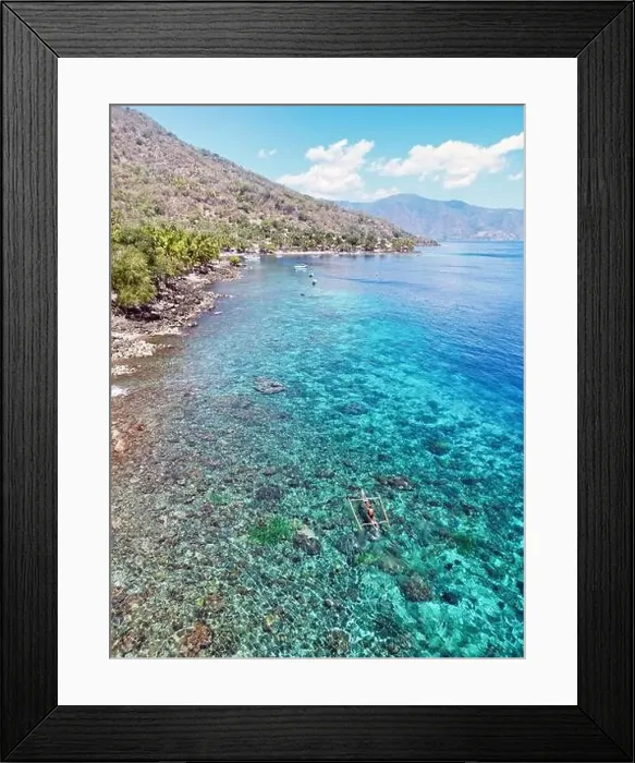 Framed Print : Indonesia Alor - Drone view Pura Island coast line Framed Print : Indonesia Alor - Drone view Pura Island coast line