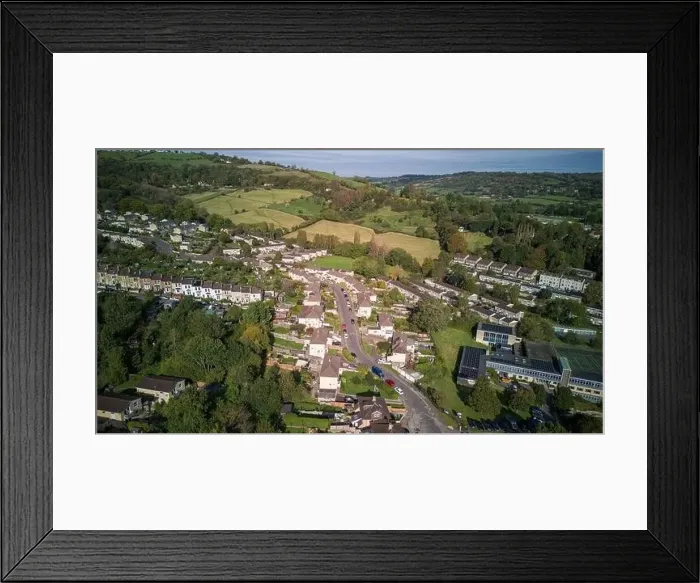 Framed Print : Aerial drone view of part of Bay Tree Road