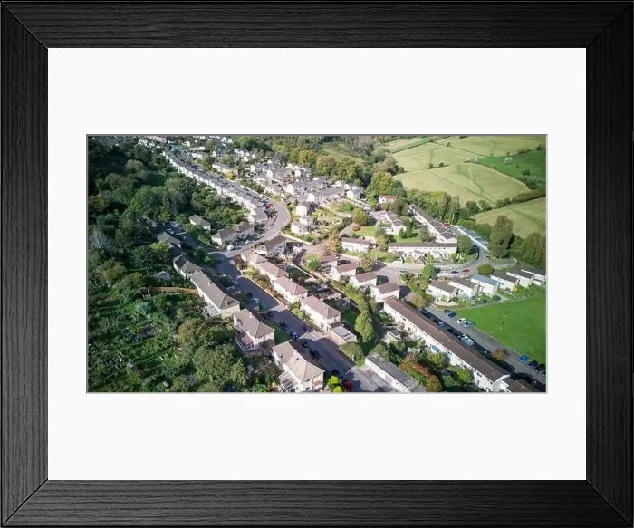 Framed Print : Aerial drone view of part of Bay Tree Road Framed Print : Aerial drone view of part of Bay Tree Road