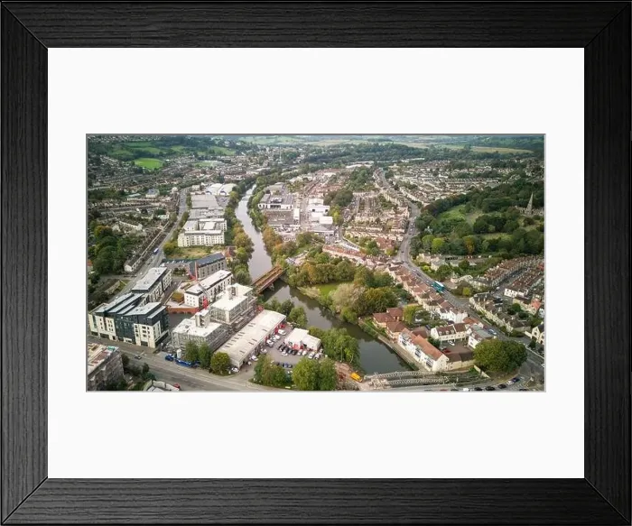 Framed Print : Aerial view of some of the New Developments on the Lower Bristol Road, Bath UK. (11-10-2023) Framed Print : Aerial view of some of the New Developments on the Lower Bristol Road, Bath UK. (11-10-2023)