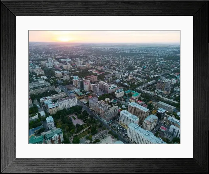 Framed Print : Aerial view of Bishkek city Kyrgyzstan Framed Print : Aerial view of Bishkek city Kyrgyzstan