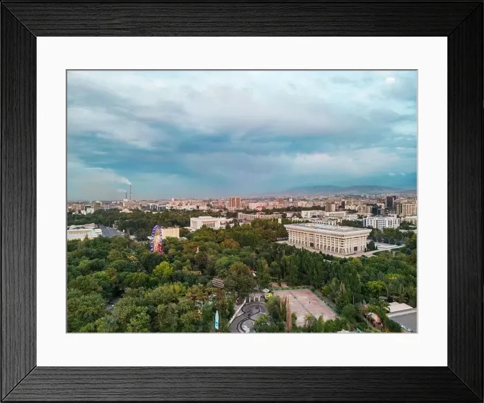 Framed Print : Aerial view of Bishkek city Kyrgyzstan Framed Print : Aerial view of Bishkek city Kyrgyzstan