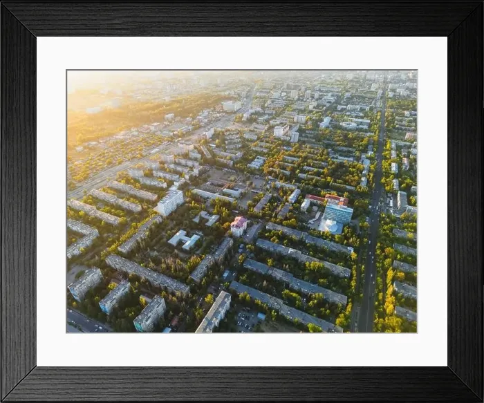 Framed Print : Aerial view of Bishkek city Kyrgyzstan Framed Print : Aerial view of Bishkek city Kyrgyzstan