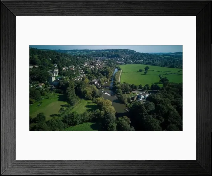 Framed Print : Aerial drone view of Batheaston Toll Bridge Framed Print : Aerial drone view of Batheaston Toll Bridge