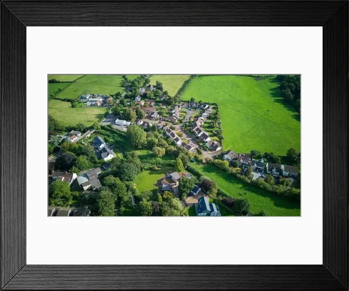 Framed Print : Aerial drone view over Chew Magna, the largest village in the Chew Valley. (03-09-2023) Framed Print : Aerial drone view over Chew Magna, the largest village in the Chew Valley. (03-09-2023)