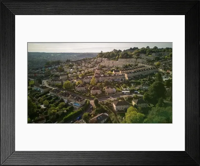 Framed Print : Aerial drone view over Fairfield Park Road, Bath UK. (17-10-2023) Framed Print : Aerial drone view over Fairfield Park Road, Bath UK. (17-10-2023)