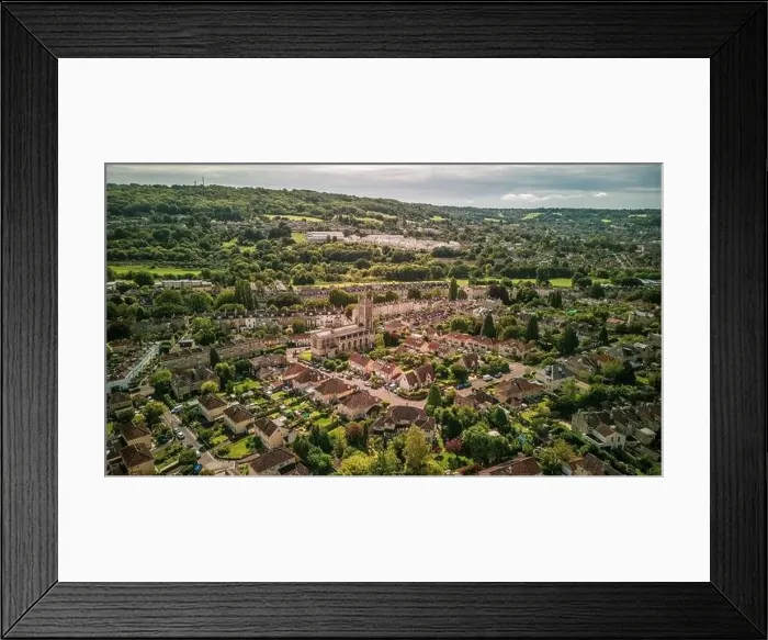 Framed Print : Aerial Drone view over Larkhall Framed Print : Aerial Drone view over Larkhall