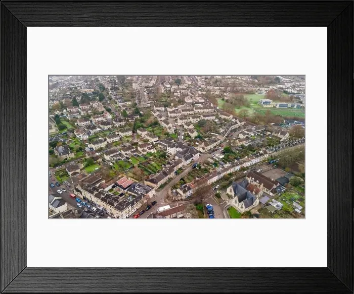 Framed Print : Aerial Drone view over Larkhall Framed Print : Aerial Drone view over Larkhall