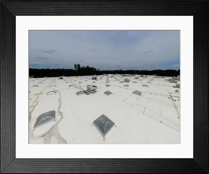 Framed Print : Drone photos of commercial roofs Framed Print : Drone photos of commercial roofs