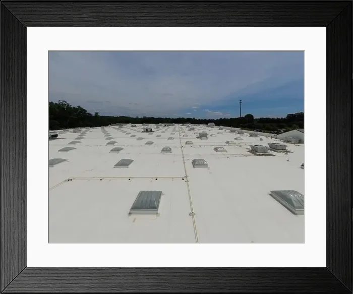 Framed Print : Drone photos of commercial roofs Framed Print : Drone photos of commercial roofs