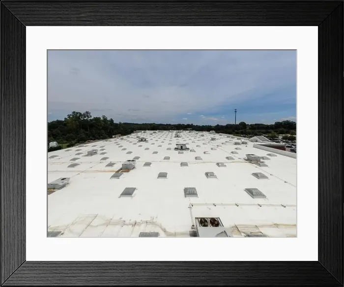 Framed Print : Drone photos of commercial roofs Framed Print : Drone photos of commercial roofs