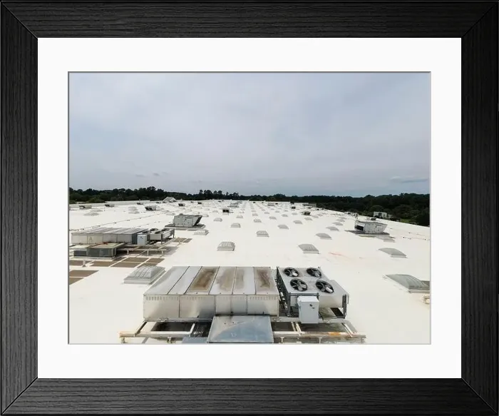 Framed Print : Drone photos of commercial roofs Framed Print : Drone photos of commercial roofs