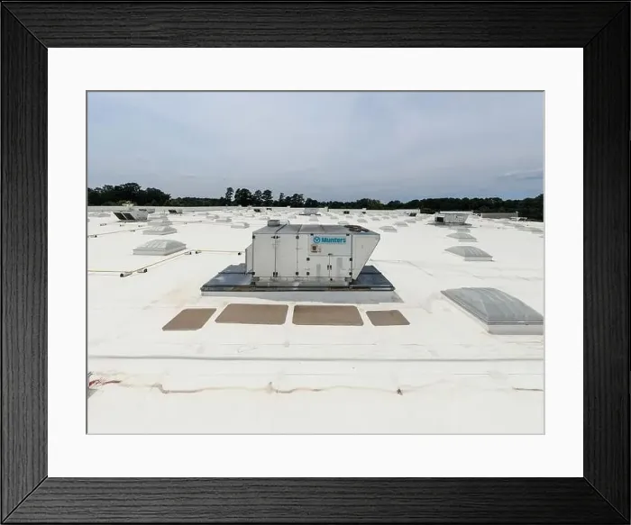 Framed Print : Drone photos of commercial roofs Framed Print : Drone photos of commercial roofs