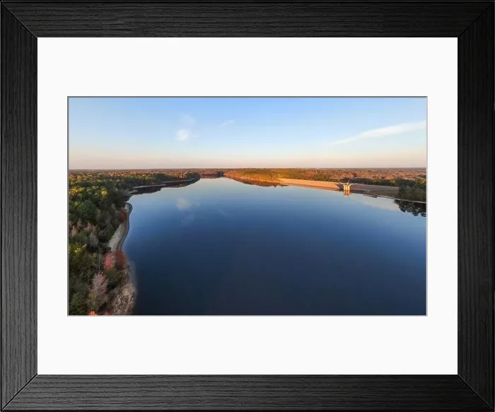 Framed Print : Fall Foliage at Falls Lake, Raleigh NC - Drone Framed Print : Fall Foliage at Falls Lake, Raleigh NC - Drone