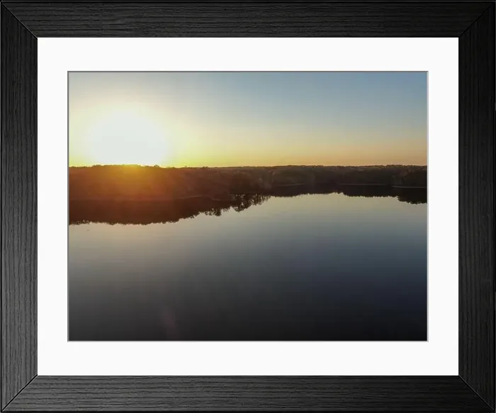 Framed Print : Fall Foliage at Falls Lake, Raleigh NC - Drone Framed Print : Fall Foliage at Falls Lake, Raleigh NC - Drone