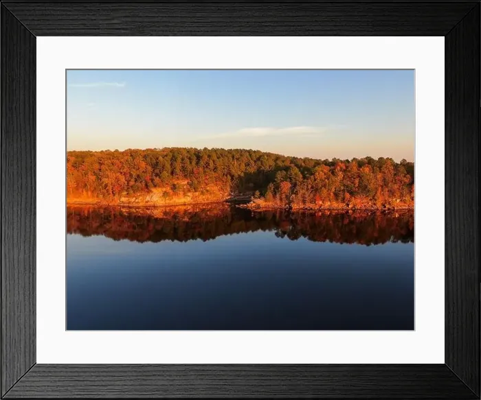 Framed Print : Fall Foliage at Falls Lake, Raleigh NC - Drone Framed Print : Fall Foliage at Falls Lake, Raleigh NC - Drone